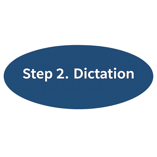 Step 2. Dictation